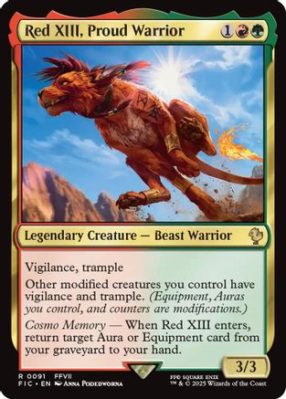 Red XIII, Proud Warrior (091) [Commander: FINAL FANTASY]