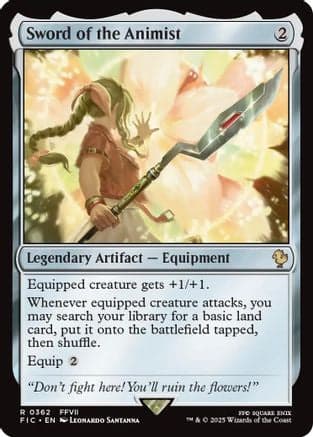 Sword of the Animist (362) [Commander: FINAL FANTASY]