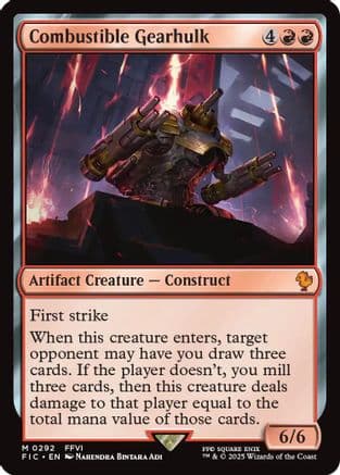 Combustible Gearhulk (292) [Commander: FINAL FANTASY]