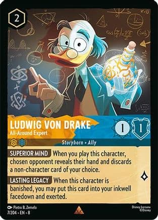 Ludwig Von Drake - All-Around Expert | Cold Foil (7/204) [Reign of Jafar]