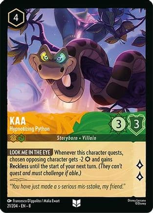 Kaa - Hypnotizing Python | Cold Foil (21/204) [Reign of Jafar]
