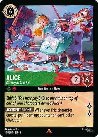Alice - Clumsy as Can Be | Cold Foil (104/204) [Reign of Jafar]