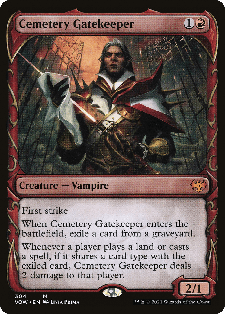 Cemetery Gatekeeper (Showcase Fang Frame) [Innistrad: Crimson Vow] Foil