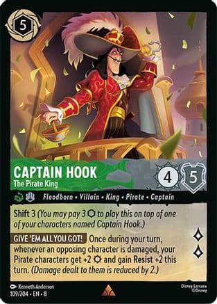 Captain Hook - The Pirate King | Cold Foil (109/204) [Reign of Jafar]
