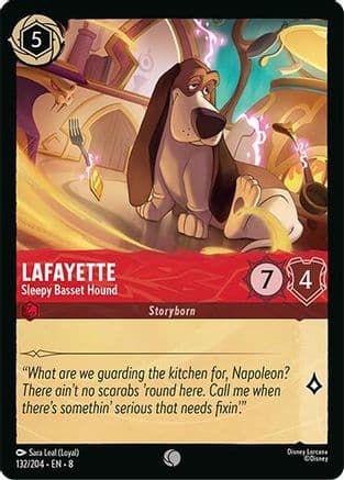 Lafayette - Sleepy Basset Hound | Cold Foil (132/204) [Reign of Jafar]
