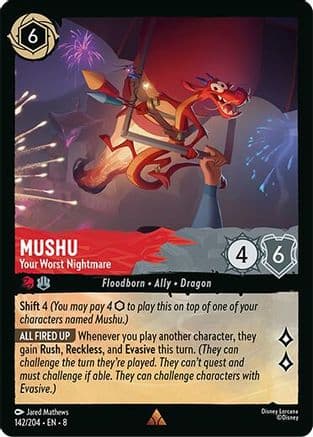 Mushu - Your Worst Nightmare | Cold Foil (142/204) [Reign of Jafar]