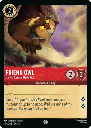 Friend Owl - Cantankerous Neighbor | Cold Foil (144/204) [Reign of Jafar]