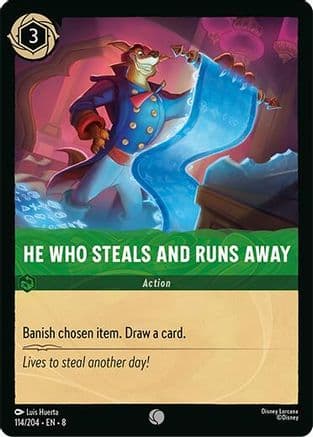 He Who Steals And Runs Away | Cold Foil (114/204) [Reign of Jafar]