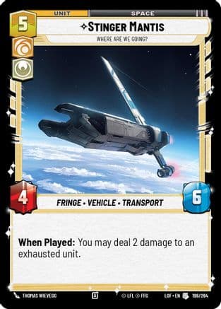 Stinger Mantis - Where Are We Going? |  (198/264)  [Legends of the Force]