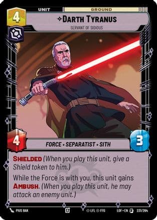 Darth Tyranus - Servant of Sidious |  (231/264)  [Legends of the Force]