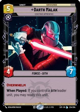 Darth Malak - Covetous Apprentice |  (234/264)  [Legends of the Force]