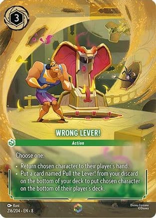 Wrong Lever! (Enchanted) | Holofoil (216/204) [Reign of Jafar]