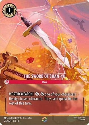 The Sword of Shan Yu (Enchanted) | Holofoil (219/204) [Reign of Jafar]