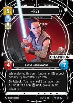 Rey - Keeping the Past (Champion) | Foil (63)  [Organized Play Promos]