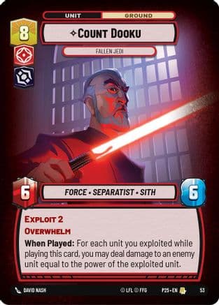 Count Dooku - Fallen Jedi | Foil (53)  [Organized Play Promos]