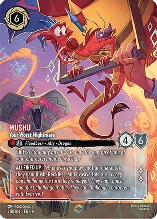 Mushu - Your Worst Nightmare (Enchanted) | Holofoil (218/204) [Reign of Jafar]