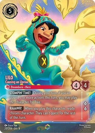 Lilo - Causing an Uproar (Enchanted) | Holofoil (217/204) [Reign of Jafar]
