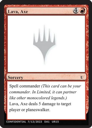 Lava, Axe () [Un-Known Event Playtest Cards]