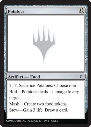 Potatoes () [Un-Known Event Playtest Cards]