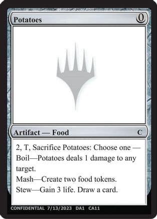 Potatoes () [Un-Known Event Playtest Cards]