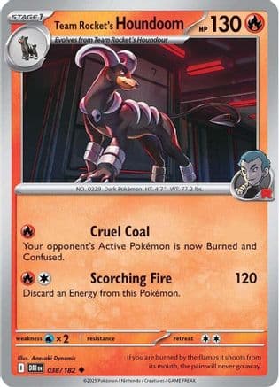 Team Rocket's Houndoom 038/182 - SV10 Destined Rivals Reverse Holofoil