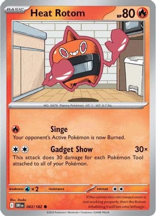 Heat Rotom 043- SV10 Destined Rivals Reverse Holofoil
