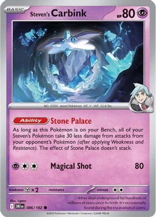 Steven's Carbink 086- SV10 Destined Rivals Reverse Holofoil