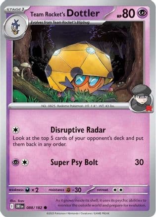 Team Rocket's Dottler 088- SV10 Destined Rivals