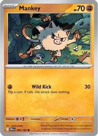 Mankey 090- SV10 Destined Rivals