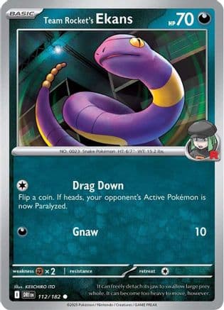 Team Rocket's Ekans 112- SV10 Destined Rivals