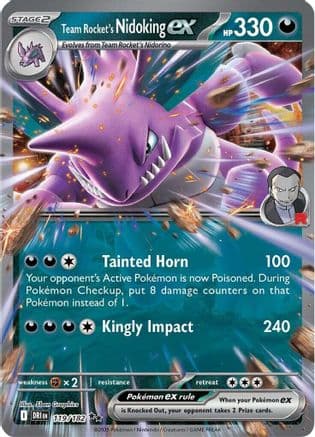 Team Rocket's Nidoking ex - 119/182 (119) Holofoil [SV10 Destined Rivals]