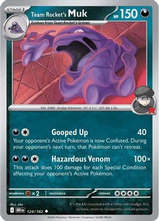 Team Rocket's Muk 124- SV10 Destined Rivals Reverse Holofoil