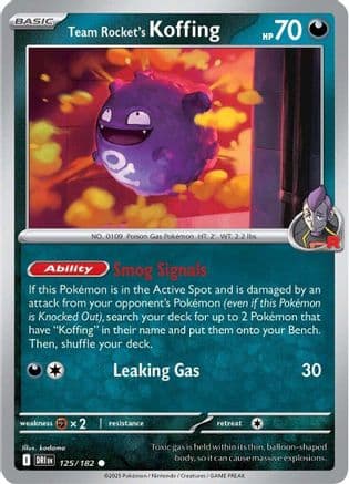 Team Rocket's Koffing 125- SV10 Destined Rivals