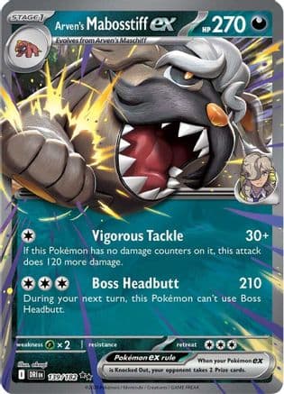 Arven's Mabosstiff ex 139/182 - SV10 Destined Rivals Holofoil