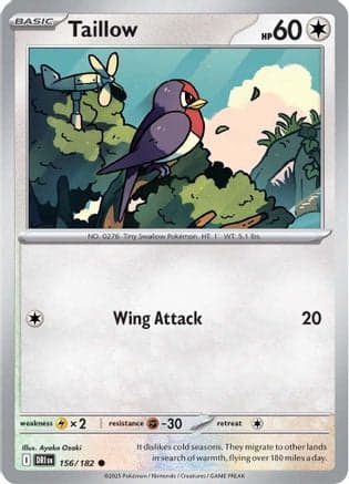 Taillow 156- SV10 Destined Rivals