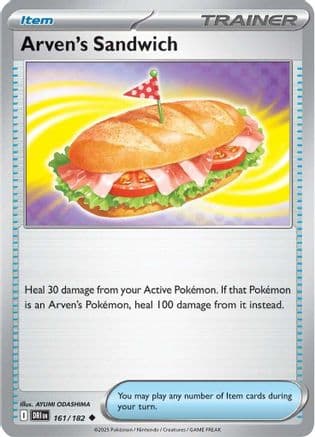 Arven's Sandwich 161- SV10 Destined Rivals Reverse Holofoil