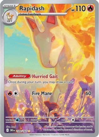 Rapidash 189/182 - SV10 Destined Rivals Holofoil