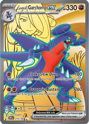 Cynthia's Garchomp ex - 215/182 (215) Holofoil [SV10 Destined Rivals]