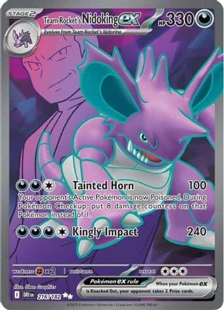 Team Rocket's Nidoking ex - 216/182 (216) Holofoil [SV10 Destined Rivals]