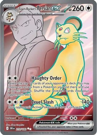 Team Rocket's Persian ex - 219/182 (219) Holofoil [SV10 Destined Rivals]