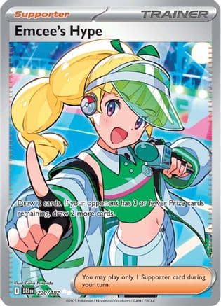 Emcee's Hype 220/182  - Holofoil SV10 Destined Rivals - Ultra Rare