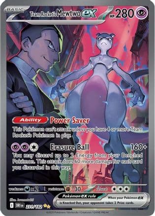 Team Rocket's Mewtwo ex - 231/182 (231) Holofoil [SV10 Destined Rivals]