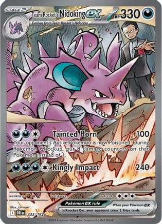 Team Rocket's Nidoking ex - 233/182 (233) Holofoil [SV10 Destined Rivals]