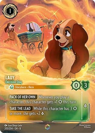 Lady - Decisive Dog (Enchanted) | Holofoil (205/204) [Reign of Jafar]