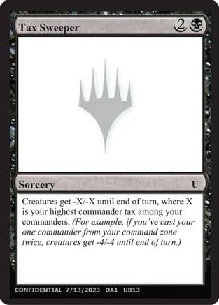 Tax Sweeper () [Un-Known Event Playtest Cards]