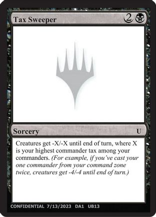 Tax Sweeper () [Un-Known Event Playtest Cards]