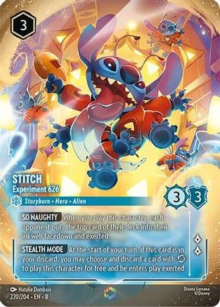 Stitch - Experiment 626 (Enchanted) | Holofoil (220/204) [Reign of Jafar]