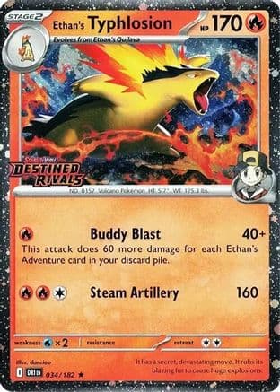 Ethan's Typhlosion (Prerelease) 034- Miscellaneous Cards & Products Holofoil