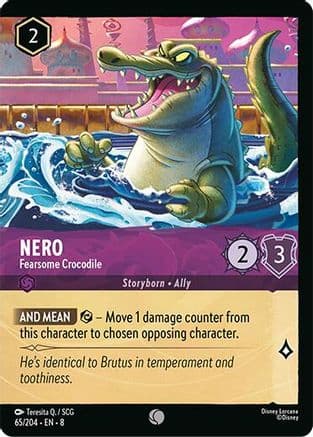 Nero - Fearsome Crocodile (Foil) | Cold Foil (65/204) [Reign of Jafar]