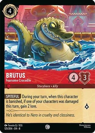 Brutus - Fearsome Crocodile (Foil) | Cold Foil (125/204) [Reign of Jafar]